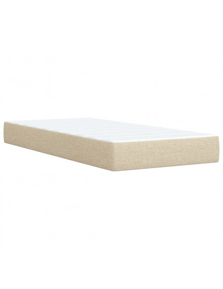 Giroletto a Molle con Materasso Crema 100x200 cm in Tessuto