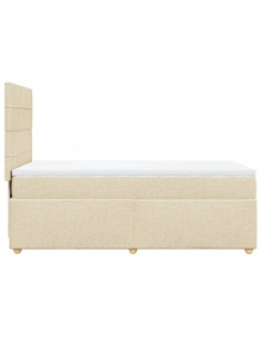 Giroletto a Molle con Materasso Crema 100x200 cm in Tessuto