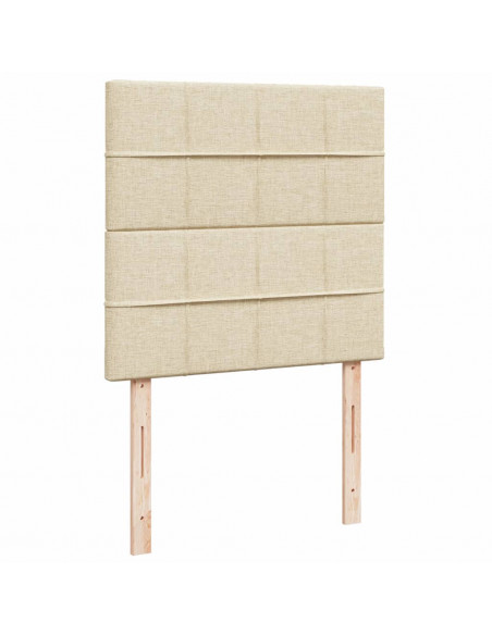 Giroletto a Molle con Materasso Crema 100x200 cm in Tessuto