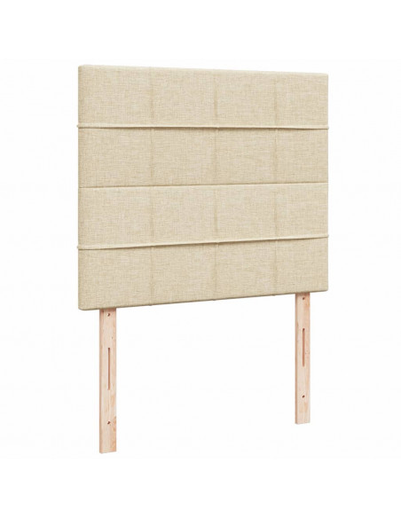 Giroletto a Molle con Materasso Crema 120x190 cm in Tessuto