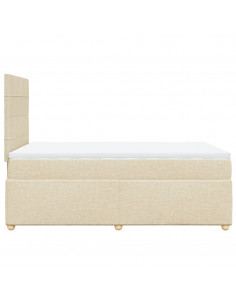 Giroletto a Molle con Materasso Crema 120x190 cm in Tessuto