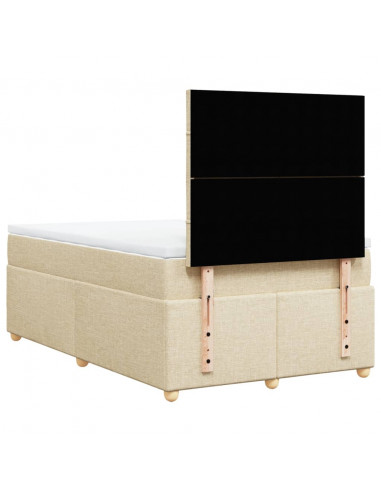 Giroletto a Molle con Materasso Crema 120x200 cm in Tessuto