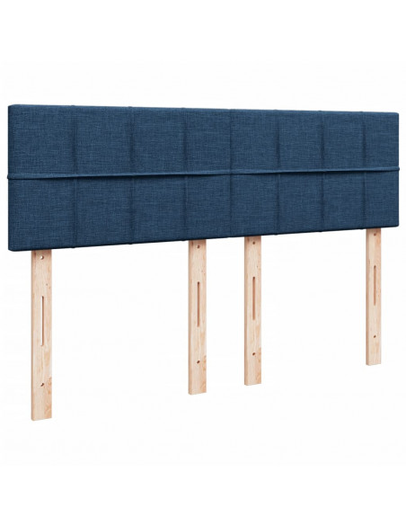 Giroletto a Molle con Materasso Blu 140x200 cm in Tessuto