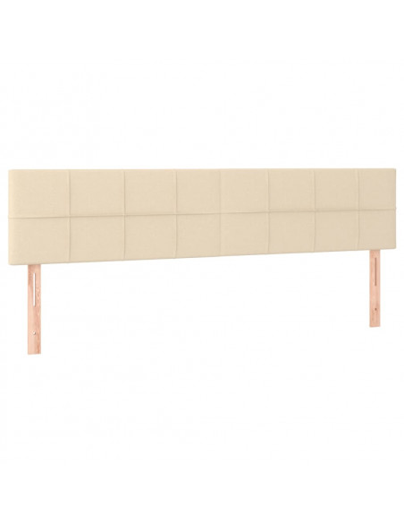 Giroletto a Molle con Materasso Crema 200x200 cm in Tessuto