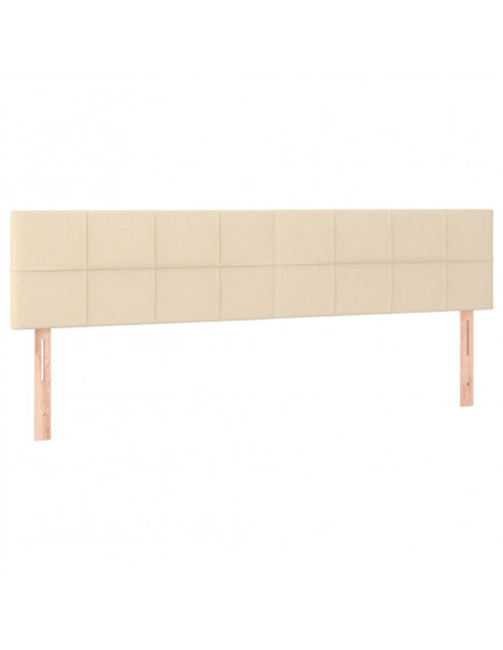 Giroletto a Molle con Materasso Crema 180x200 cm in Tessuto