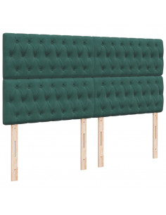 Giroletto a Molle con Materasso Verde Scuro 180x200 cm Velluto 2