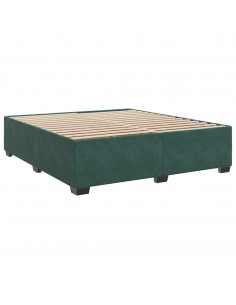 Giroletto a Molle con Materasso Verde Scuro 180x200 cm Velluto 2