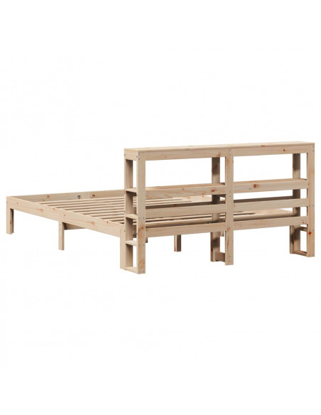 Giroletto con Testiera 120x190 cm in Legno Massello di Pino