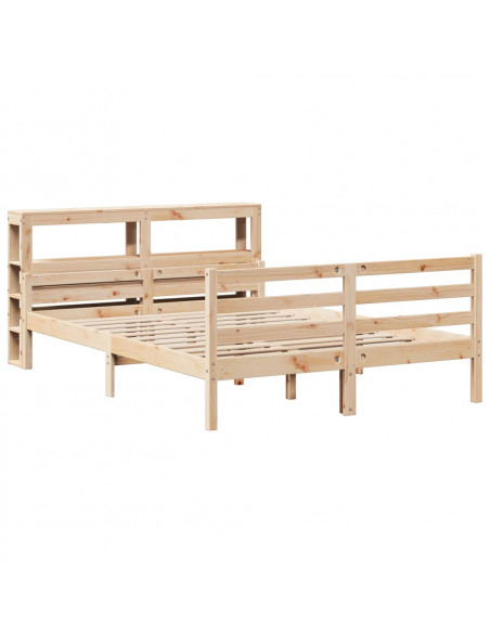 Giroletto con Testiera 120x190 cm in Legno Massello di Pino