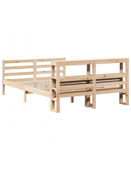 Giroletto con Testiera 120x190 cm in Legno Massello di Pino