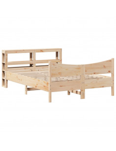 Giroletto con Testiera 120x190 cm in Legno Massello di Pino