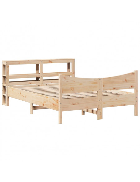 Giroletto con Testiera 120x190 cm in Legno Massello di Pino