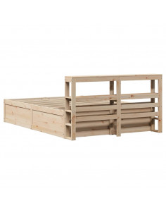 Giroletto con Testiera 120x190 cm in Legno Massello di Pino 2