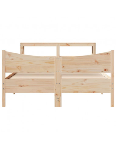 Giroletto con Testiera 120x200 cm in Legno Massello di Pino