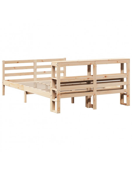 Giroletto con Testiera 120x200 cm in Legno Massello di Pino