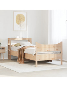 Giroletto con Testiera 75x190 cm in Legno Massello di Pino 2