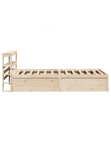 Giroletto con Testiera 75x190 cm in Legno Massello di Pino