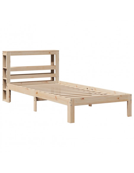 Giroletto con Testiera 75x190 cm in Legno Massello di Pino