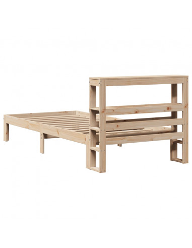 Giroletto con Testiera 75x190 cm in Legno Massello di Pino