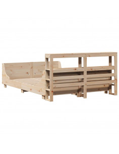 Letto senza Materasso 120x190 cm in Legno Massello di Pino 2