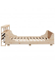 Letto senza Materasso 120x200 cm in Legno Massello di Pino