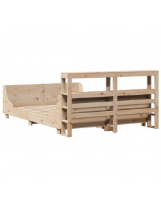 Letto senza Materasso 120x200 cm in Legno Massello di Pino 2