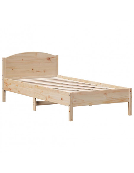 Letto senza Materasso 75x190 cm in Legno Massello Pino