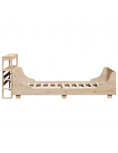 Letto senza Materasso 75x190 cm in Legno Massello Pino