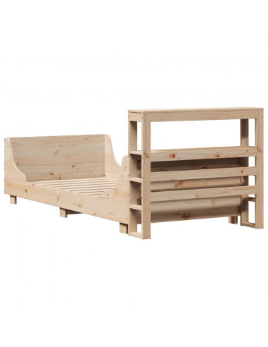 Letto senza Materasso 75x190 cm in Legno Massello Pino