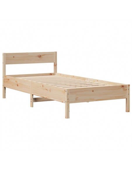 Letto senza Materasso 75x190 cm in Legno Massello Pino