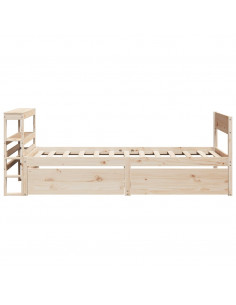 Letto senza Materasso 75x190 cm in Legno Massello Pino