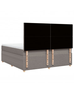 Giroletto a Molle con Materasso Tortora 200x200 cm in Tessuto 2