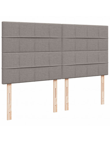 Giroletto a Molle con Materasso Tortora 200x200 cm in Tessuto