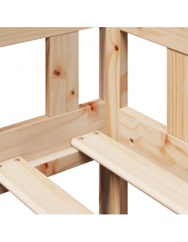 Dormeuse con Cassetti 80x200 cm in Legno Massello di Pino