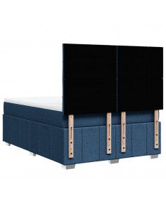 Giroletto a Molle con Materasso Blu 140x200 cm in Tessuto 2