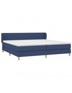 Giroletto a Molle con Materasso Blu 200x200 cm in Tessuto 2