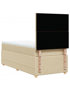 Giroletto a Molle con Materasso Crema 100x200 cm in Tessuto 2