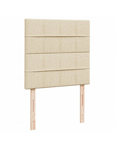 Giroletto a Molle con Materasso Crema 90x190 cm in Tessuto