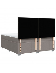 Giroletto a Molle con Materasso Tortora 200x200 cm in Tessuto 2