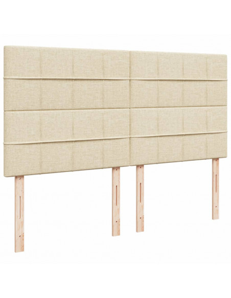 Giroletto a Molle con Materasso Crema 180x200 cm in Tessuto