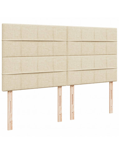 Giroletto a Molle con Materasso Crema 180x200 cm in Tessuto