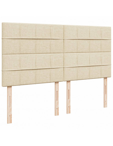 Giroletto a Molle con Materasso Crema 180x200 cm in Tessuto