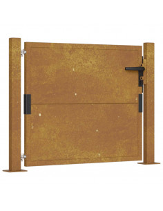 Cancello da Giardino 105x105 cm in Acciaio Corten