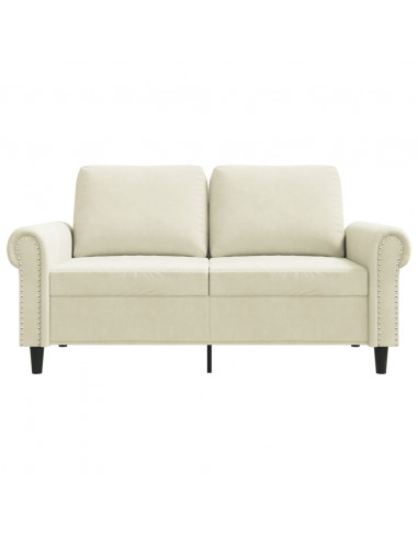 Divano a 2 Posti crema 120 cm in Velluto