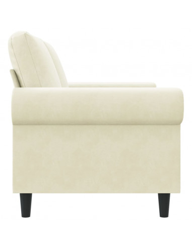 Divano a 2 Posti crema 120 cm in Velluto