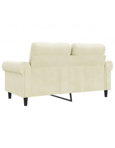 Divano a 2 Posti crema 120 cm in Velluto