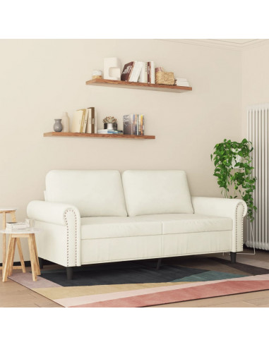 Divano a 2 Posti crema 140 cm in Velluto