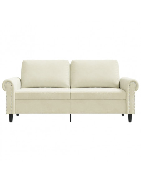 Divano a 2 Posti crema 140 cm in Velluto