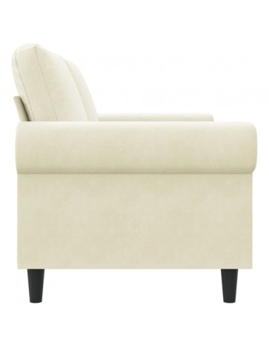 Divano a 2 Posti crema 140 cm in Velluto