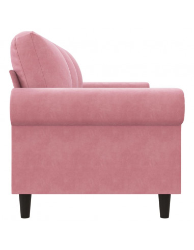 Divano a 3 Posti rosa 180 cm in Velluto